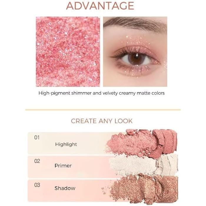 Colors Colorful Eyeshadow Palette Makeup,Rose Gold Brown Nude Matte Shimmer Eye Shadow Powder Palette,Naturing-Looking Long Lasting Waterproof - cover -12 -COLORS - Image 4